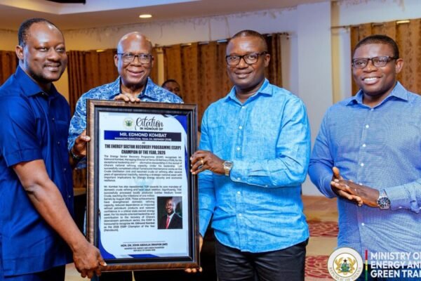 Edmond Kombat Honoured as Energy Reform Champion for Petroleum Sector