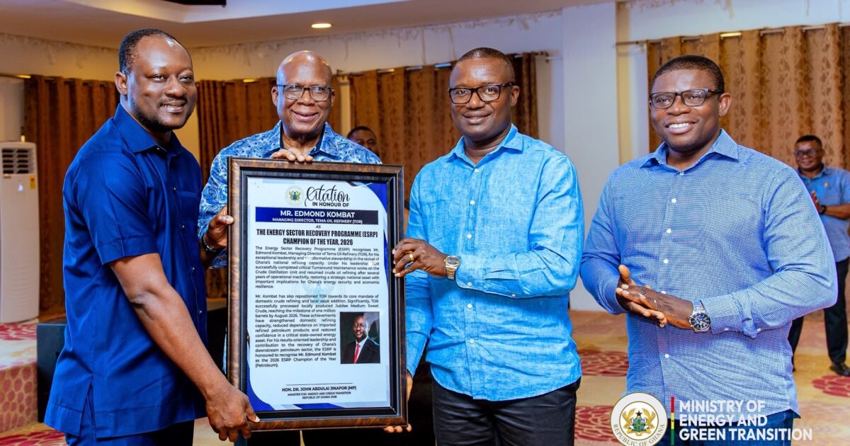 Edmond Kombat Honoured as Energy Reform Champion for Petroleum Sector