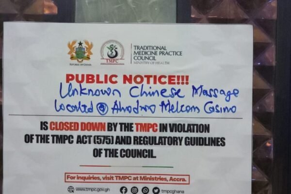 Regulator Closes Three Unlicensed Chinese-Run Spas In Kumasi