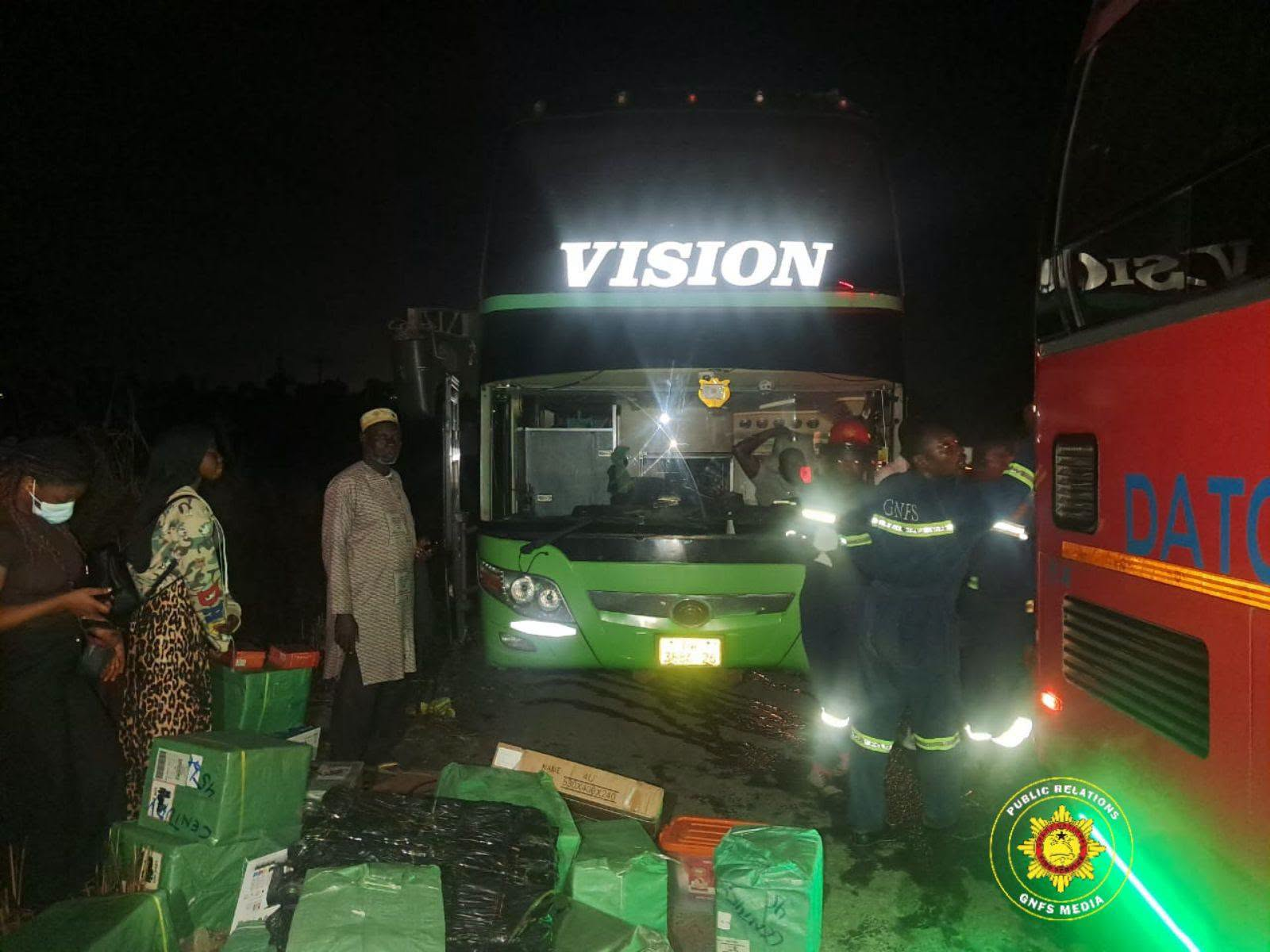 Fire Guts Bus Engine At Asuboi On Accra-Kumasi Highway, No Injuries